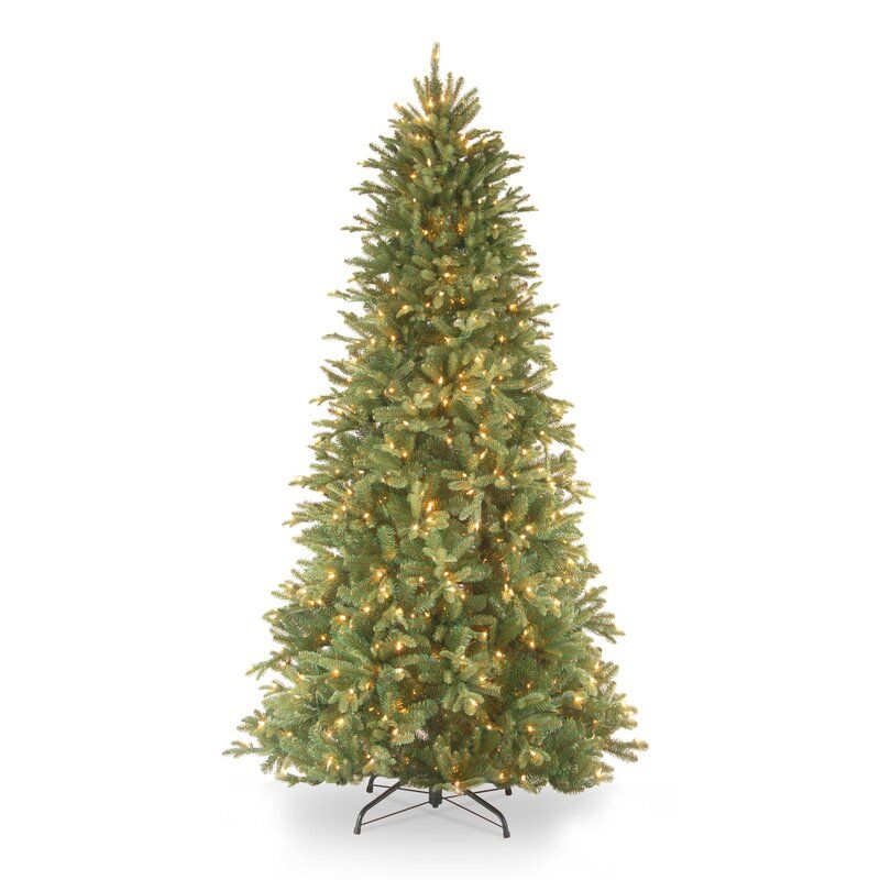 The Holiday Aisle&amp;reg; Tiffany Fir Slim Tree With Clear Lights &amp;amp; Reviews | Wayfair