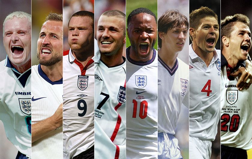 England players from over the years
