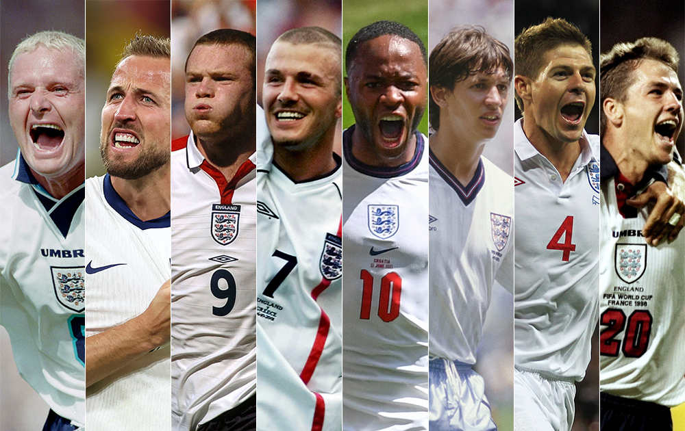 England players from over the years