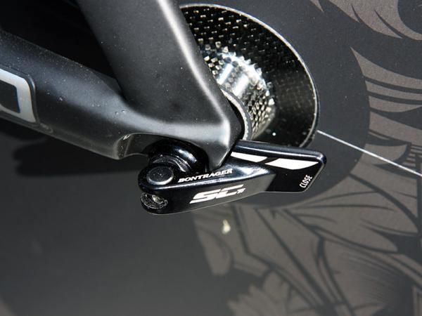 Bontrager's Speed Concept Ti rear skewer blends perfectly with the rear dropout.