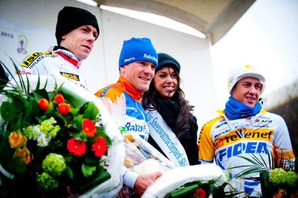 The men's podium in Rucphen