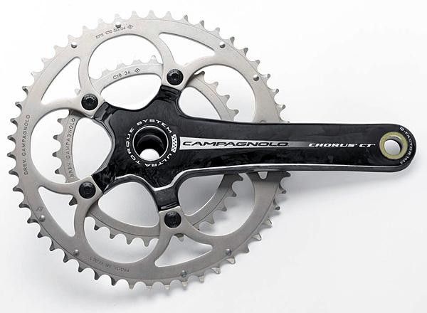 New Chorus compact-drive crankset.