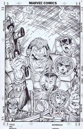 New Mutants #87 cover original art