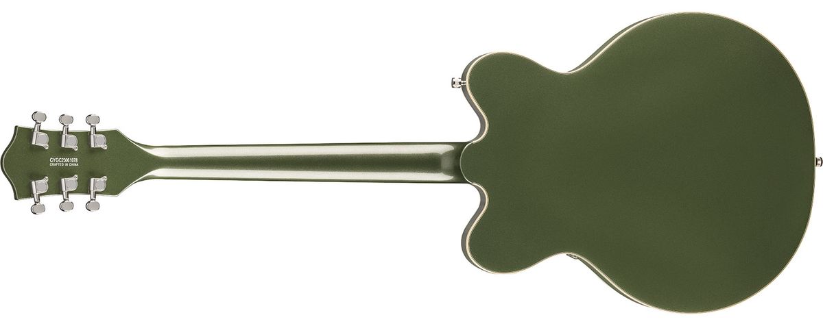 G5622 Electromatic Center Block Double-Cut with V-Stoptail Olive Metallic