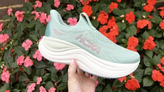 a photo of the Hoka Skyward Laceless recovery shoe