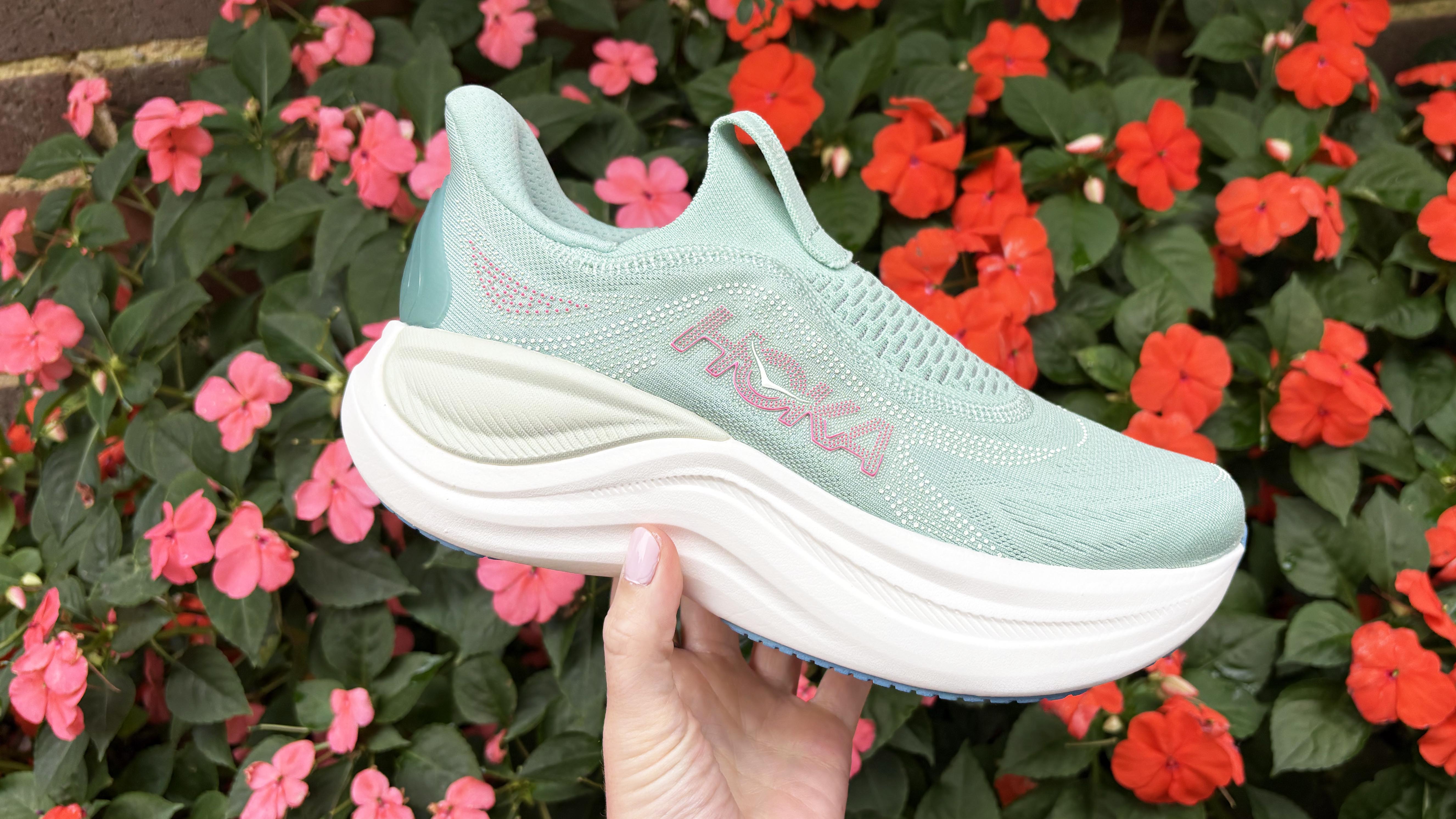 a photo of the Hoka Skyward Laceless recovery shoe