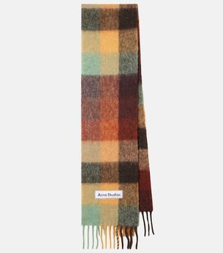 Vally Checked Wool-Blend Scarf