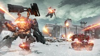 Armored Core 6: Fires of Rubicon mechs in snow