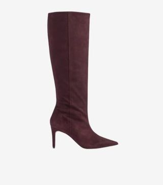 Image of suede knee high boots