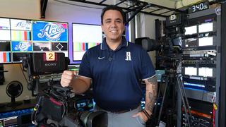 Sam Farnsworth of the Reno Aces with Sony gear.