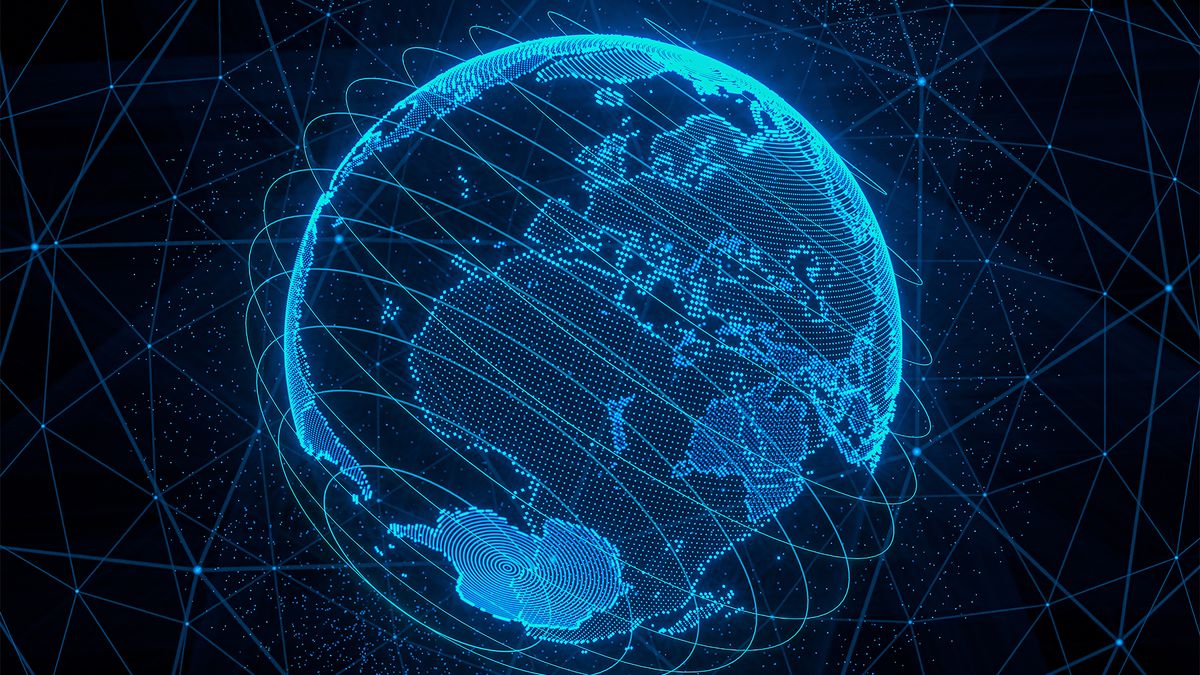 Digital globe concept image showing Europe, Africa, Antarctica, and Australia.