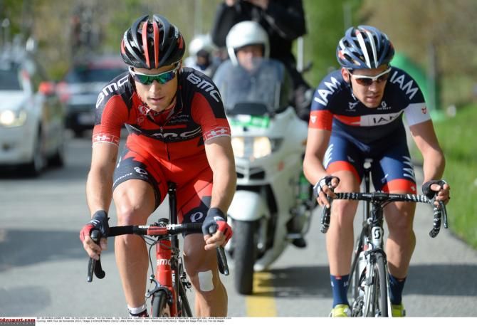 Martin Kohler (BMC) leads his breakaway companion