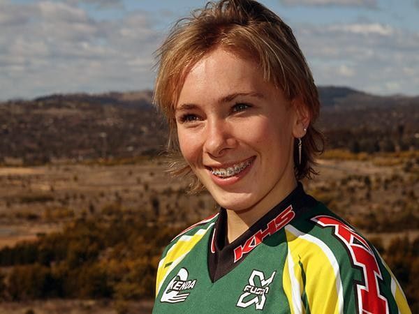 Canberra's Caroline Buchanan looking over the Stromlo course.