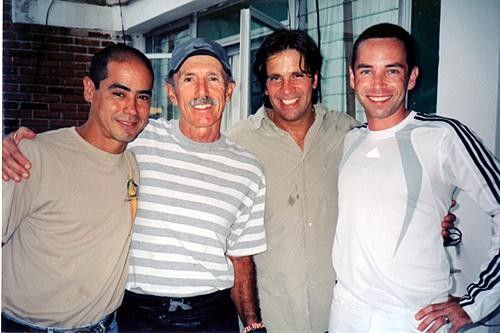 A likely looking gang. The author (far right), with (l-r) Mark Albert, Peter Volpe and Jerry Martinez at the Pan Am Masters Cup in Havana, Cuba.