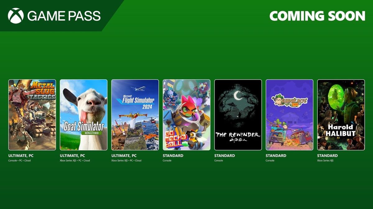 Game art for games coming to Xbox Game Pass in November 2024