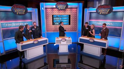 The cast of the Avengers plays Family Feud on Jimmy Kimmel Live