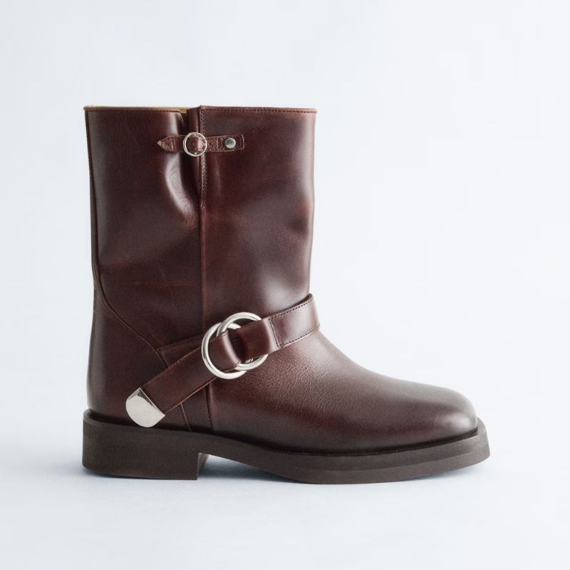 &amp;amp; Other Stories biker boots cut out 