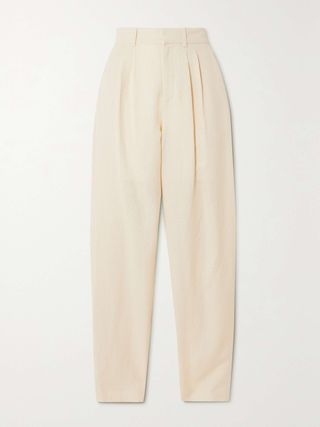 Avrill Linen and Silk-Blend Tapered Pants