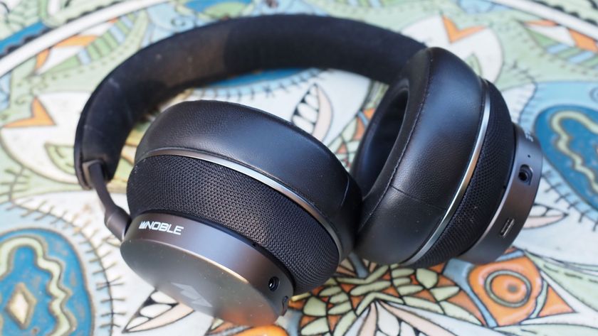 A pair of Noble Fokus Apollo noise-cancelling headphones