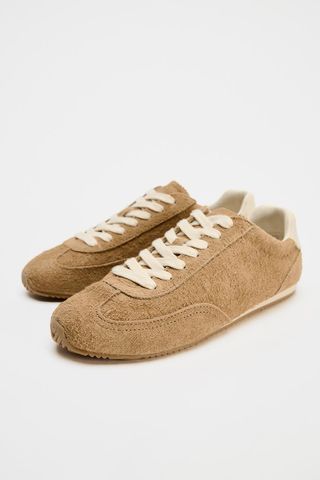 Split Suede Leather Trainers