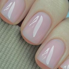A milk gel manicure