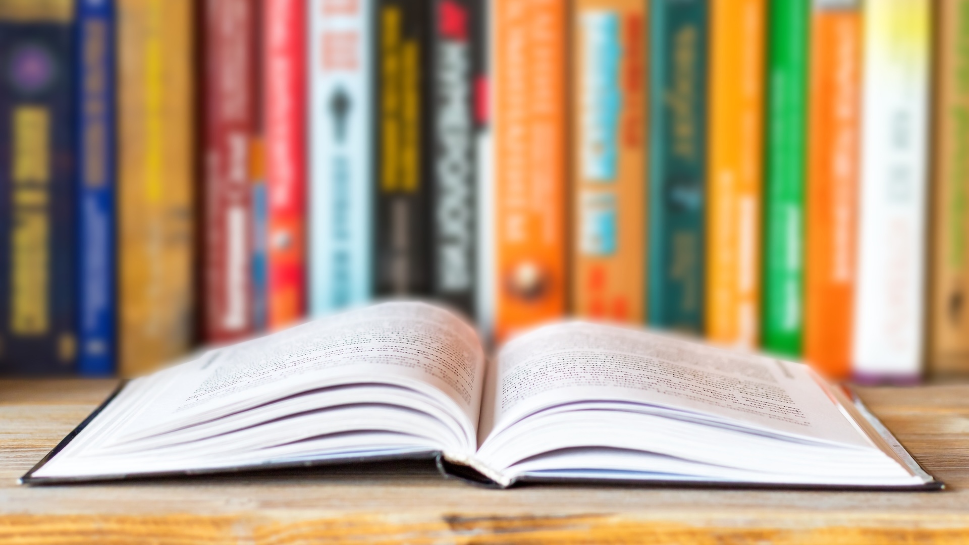 A book opened on a table