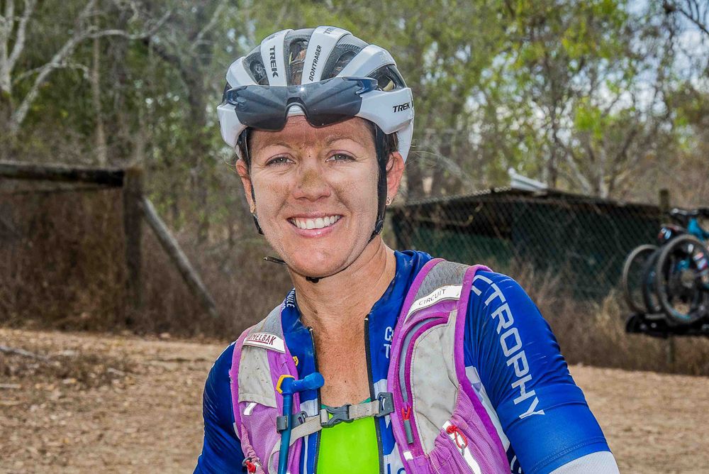 Women's overall leader Sarah White