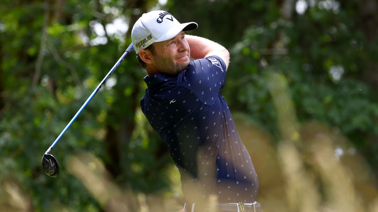 Branden Grace hits a golf shot