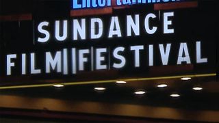 Screenshot of the Sundance logo from an interview with Robert Redford and CBS Mornings.