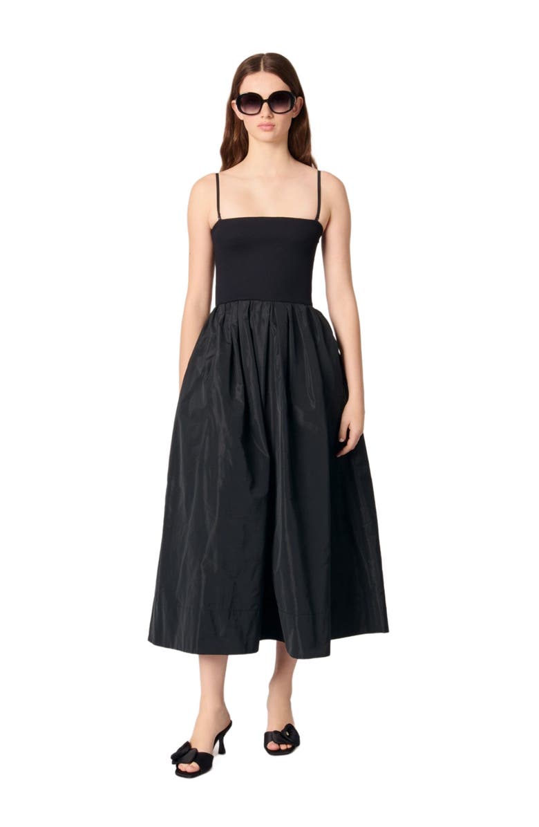 Strapless Mesh and Taffeta Dress