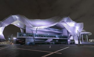 The Milan Convention Centre at night