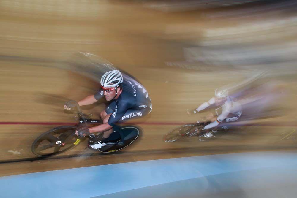 Hayden Roulston of New Zealand competes in the men's Madison