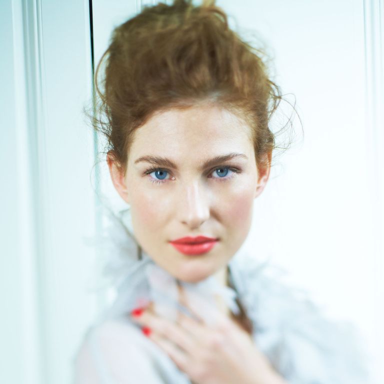 Photo: Model wearing lipstick