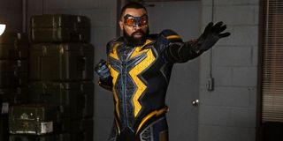 Black Lightning (Cress Williams) prepares for action