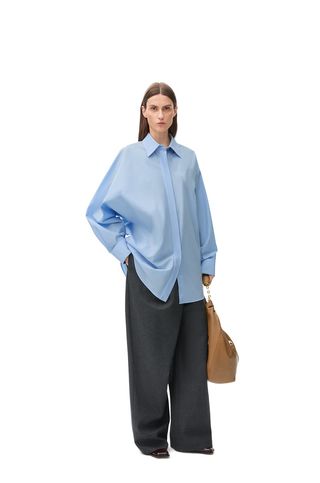 Draped Shirt in Cotton