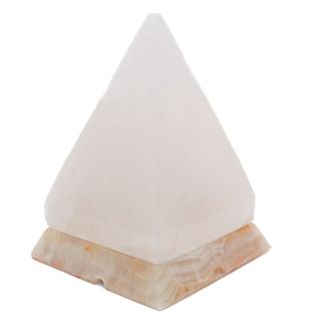 white pyramid salt lamp