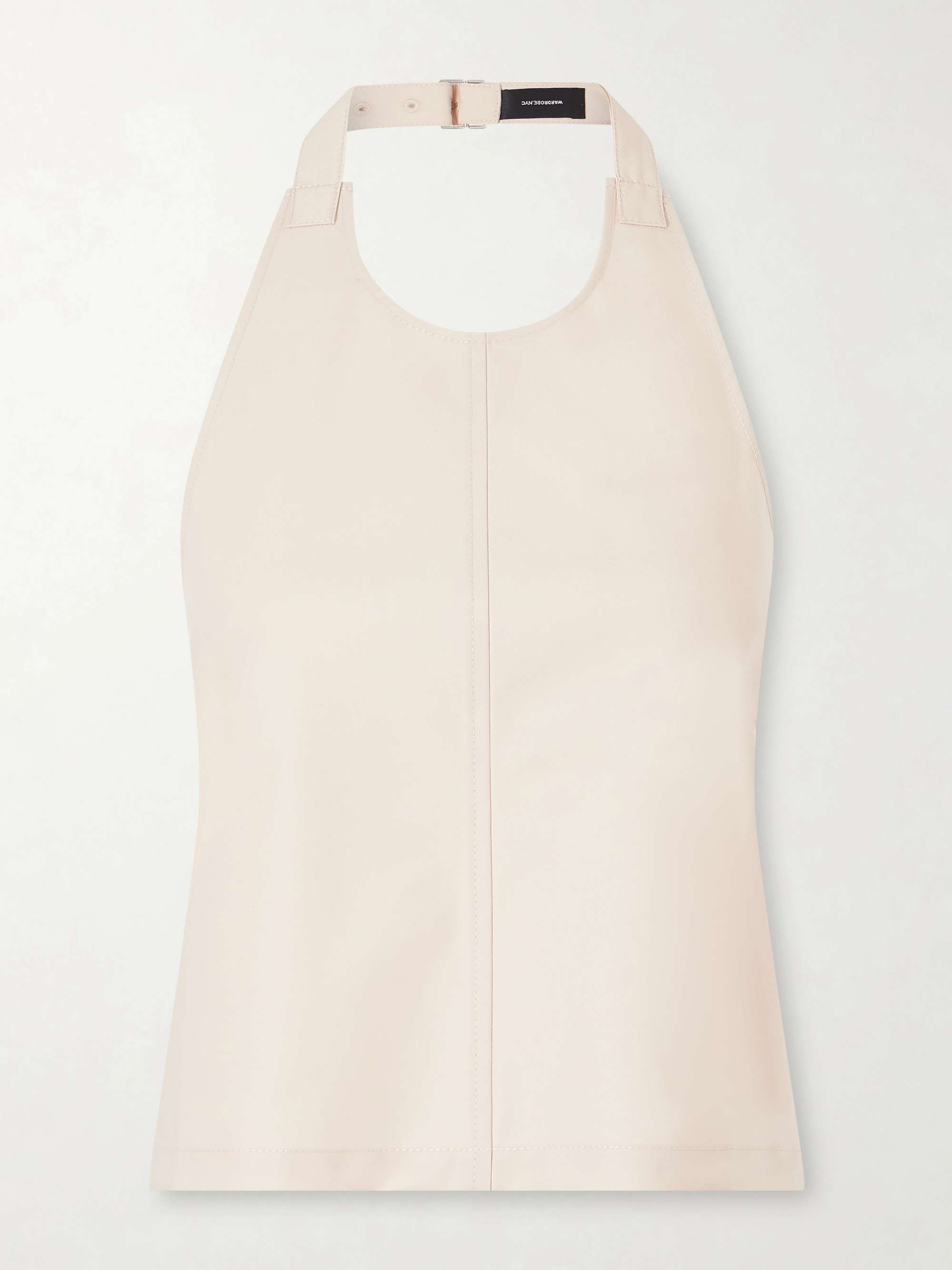 Cotton-Blend Halterneck Top