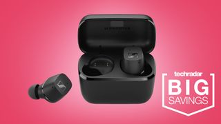 the sennheiser cx true wireless earbuds with their charging case