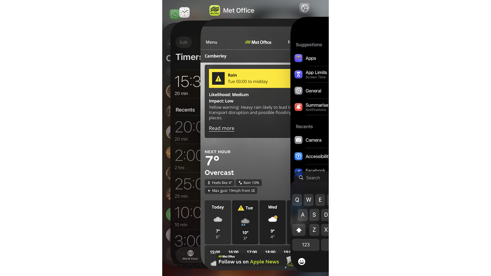 App switching in iOS