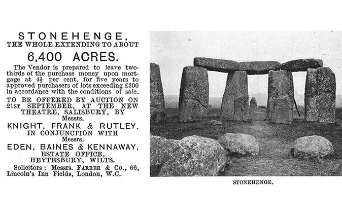 Stonehenge advert in Country Life - 1915