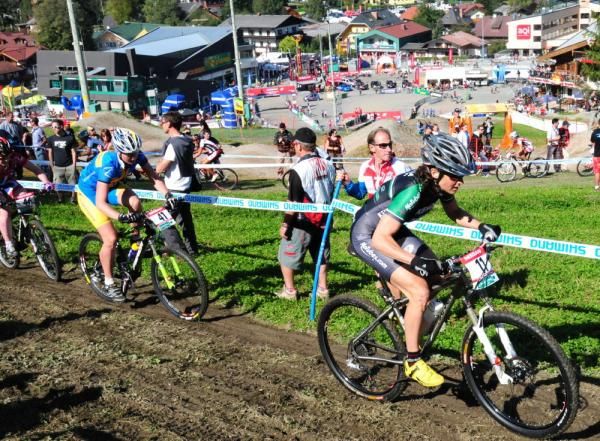 Mary McConneloug (Kenda-Seven-No Tubes) on a steep climb