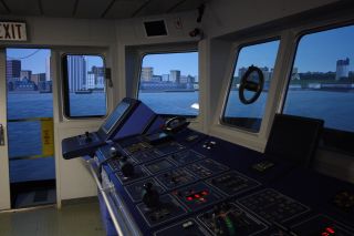 The control room of a ship using Scalable Display Technologies solutions.