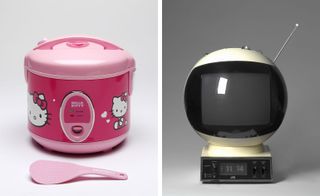 Pictured left, a Hello Kitty rice steamer. Right, a JVC Videosphere.