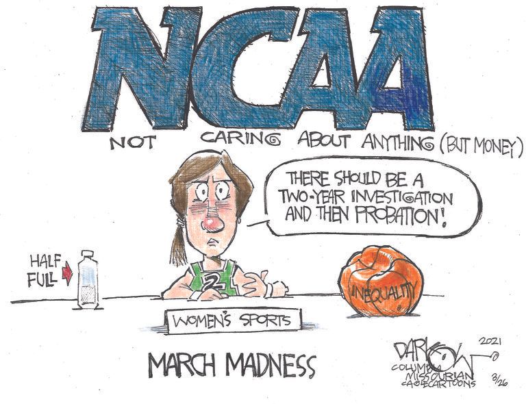 Editorial Cartoon U.S. ncaa womens sports