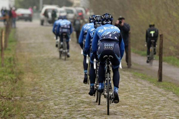 Saxo Bank also checked out the final 100 kilometers of the course