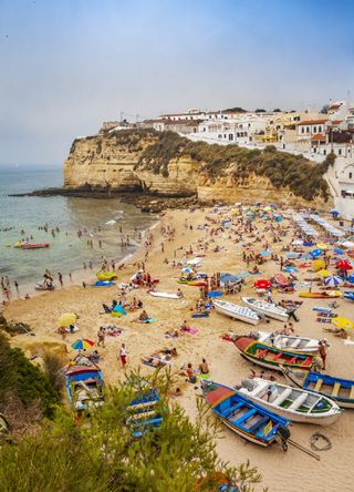A beach in Algarve, an ideal relaxing holiday destination