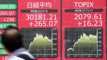 Japanese stock index boards