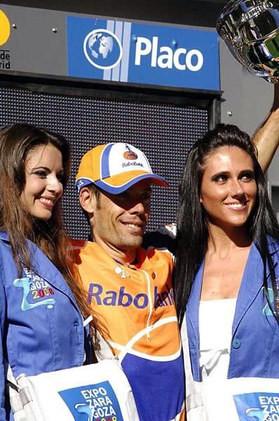Freire on the stage winner's podium