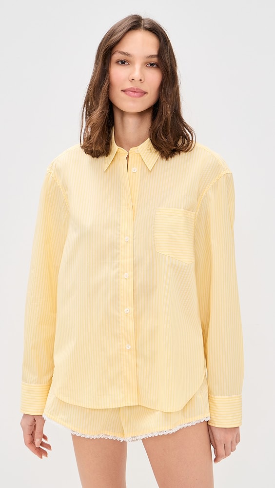 Good American Poplin Classic Boxy Shirt