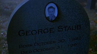 George Staub grave in Riding The Bullet